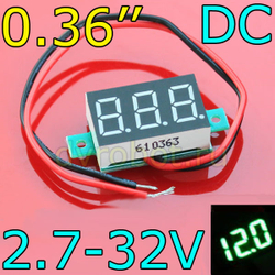 Вольтметр 0.36/DC2.7-32V/зеленый