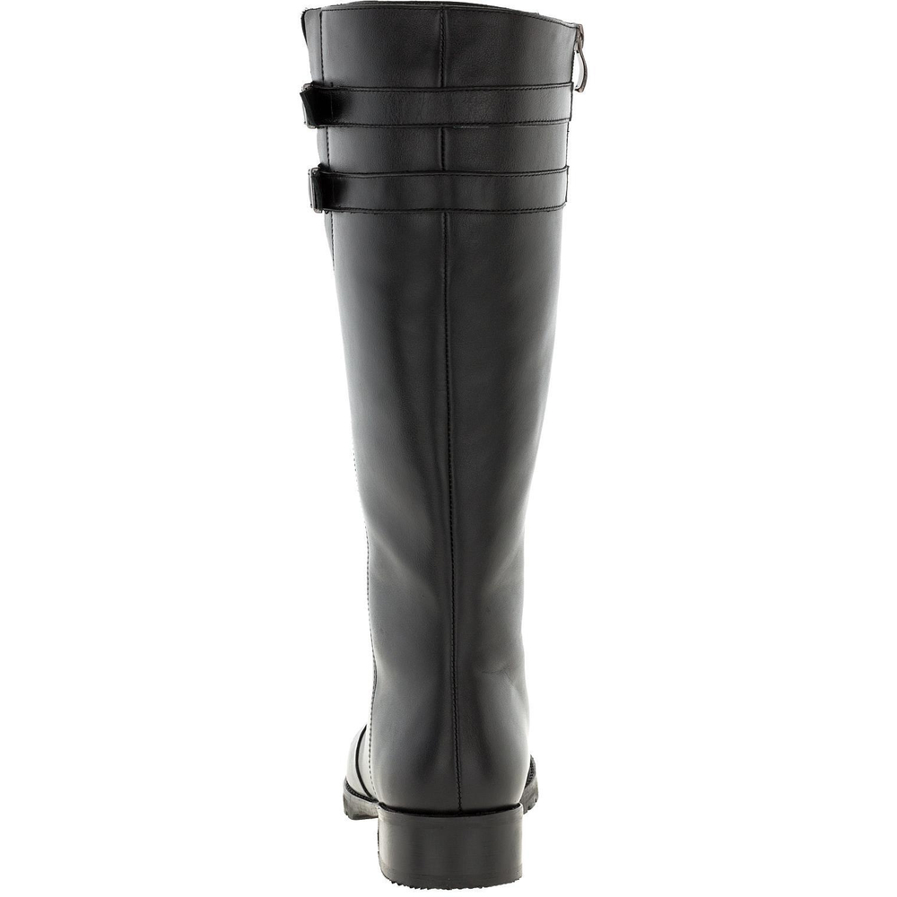 635507 Сапоги женские черные кожа