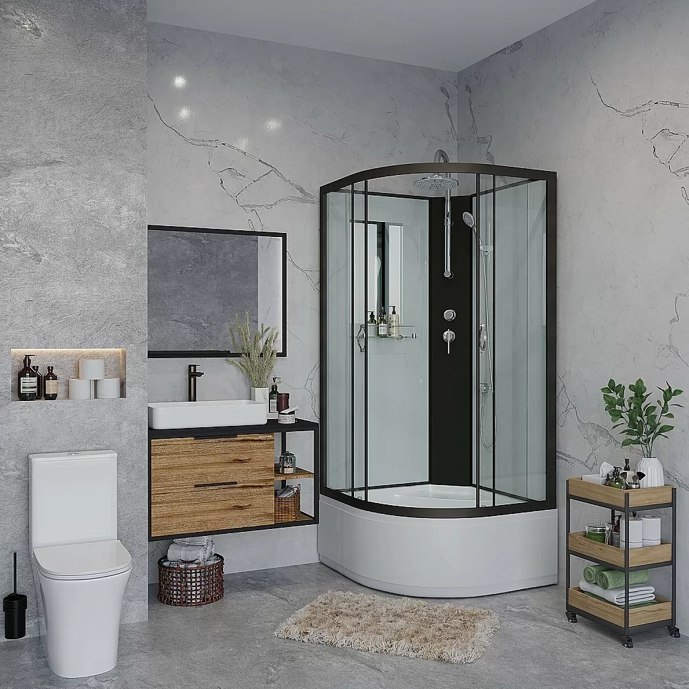 Душевая кабина Niagara Classic NG-6708-14BKT 90x90