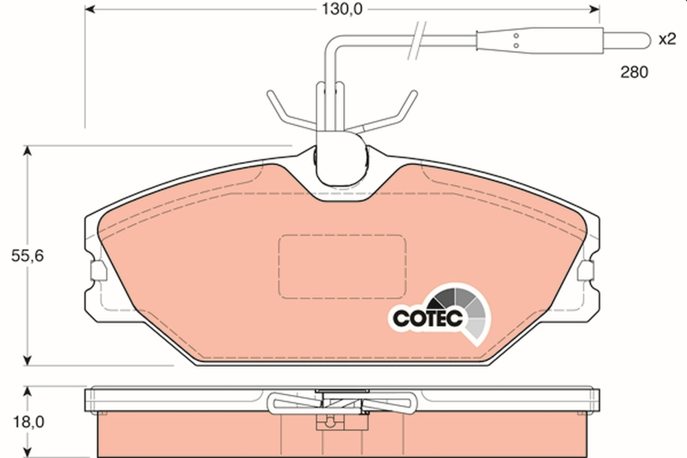 TRW - GDB1030-TRW - Brake Pad Set, disc brake