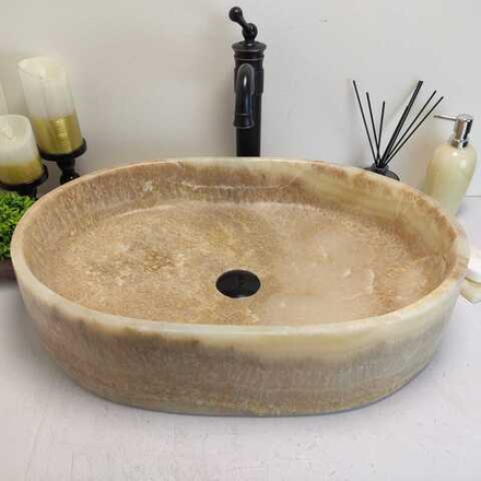 Раковина из оникса Oval Yellow Big OY-60660 60*40*14