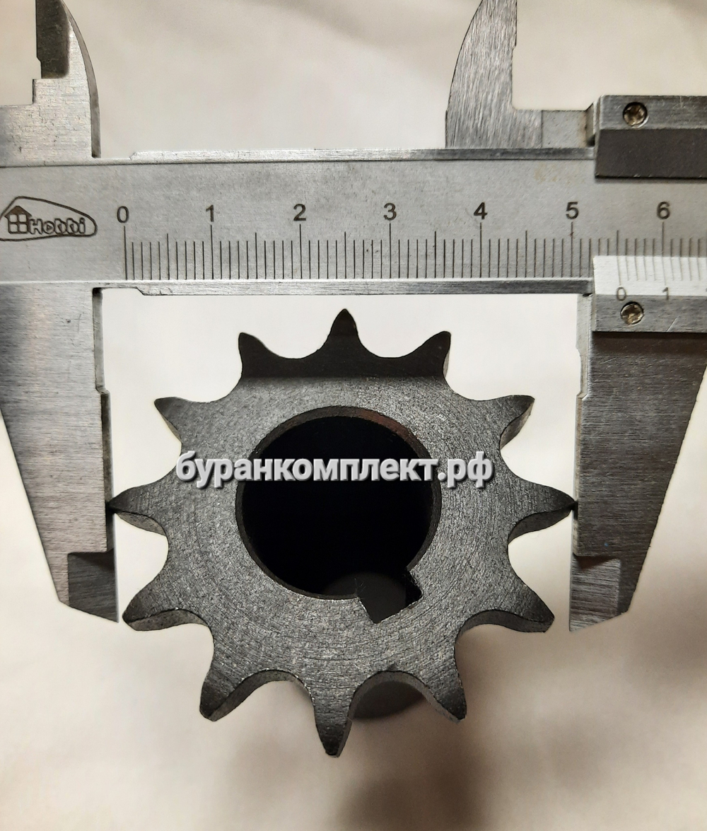 Звездочка z=12 шаг 12,7 (посадка на вал 22мм) удлиненная