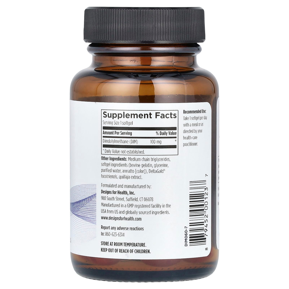 Designs For Health, Dim-Evail™, 100 мг, 60 мягких капсул