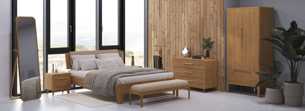 Шкаф для одежды из дуба Lugos'Art для спальни