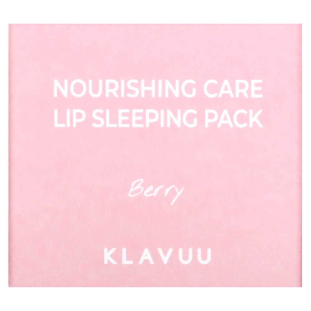 KLAVUU, Nourishing Care, ночная маска для губ, ягодная, 20 г (0,70 унции)