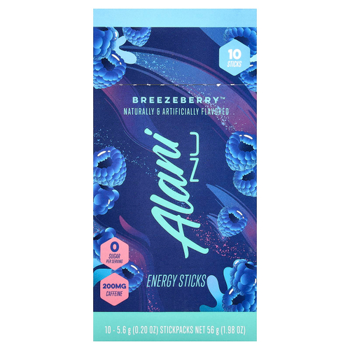 Alani Nu, Energy Sticks, Breezeberry™, 10 пакетиков по 5,6 г (0,2 унции)