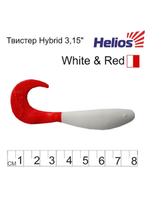 Твистер несъедобный Helios Hybrid 2,75"/7,0 см Fio LT 30шт. (HS-13-039-N-30)