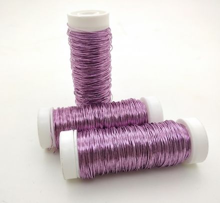 Проволока - Сиреневая фольгированная