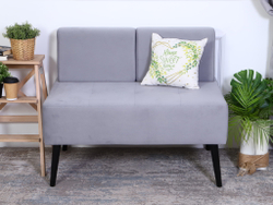 Диван "Twist" антивандальный велюр серый/венге