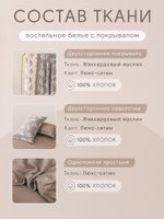 Комплект постельного белья на резинке с покрывалом Сатин Вуаль Авроры «Арктический сон»
