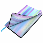 Блокнот А5 (143x210 мм) BRAUBERG VISTA "Gradient" под кожу гибкий срез фольга 80 л. (2 штуки в упаковке)