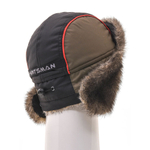 Шапка ушанка зимняя Siberia цвет Хаки/Черный ткань Breathable
