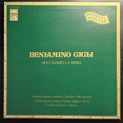 Beniamino Gigli ‎– Ho Cantato La Patria (Италия 1974г.)
