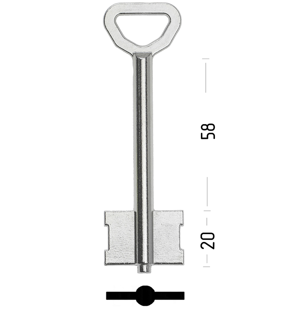 Заготовка сувальдного ключа 14144 BTK1D БАТАЙСК