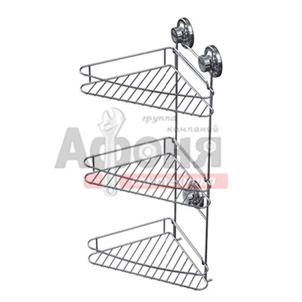 3728-3/L Полка 3-ая угловая на присосках