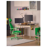 Игровой стол с полкой - IKEA UTVISNING/УТВИСНИНГ ИКЕА, 120x60 см, светло-бежевый/белый
