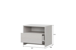 Спальный гарнитур МСП-1 (Ясень Анкор светлый) 1400