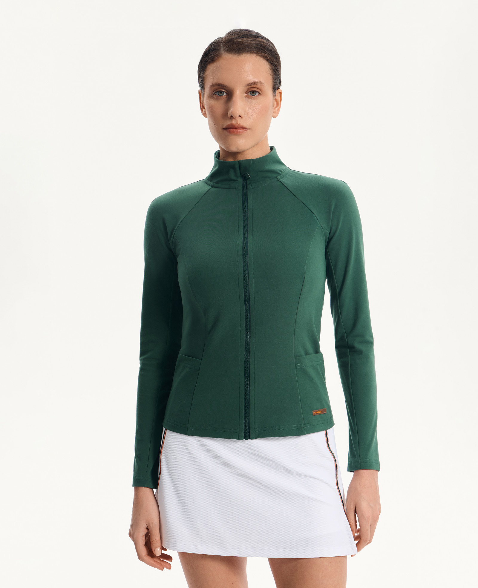 Лонгслив на молнии Slim Fit, Refreshing Green