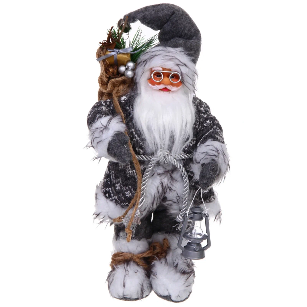 Дед Мороз - Лесовичок «Зима полна чудес» 45 см, Серый