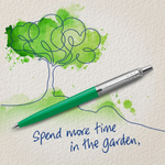 Шариковая ручка Parker Jotter, цвет GREEN, цвет чернил синий, толщина линии M , в подарочной коробке