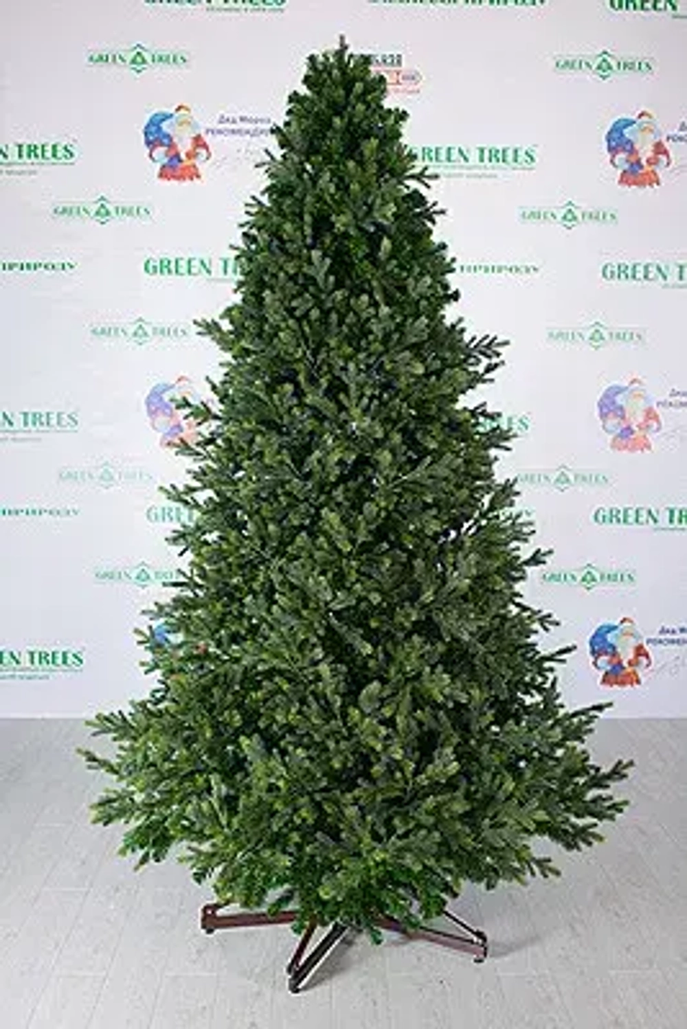 Интерьерная искусственная елка Сказочная Премиум 6,5 м., ствольная, Литая хвоя+ПВХ, Green Trees (GT6,5SK)