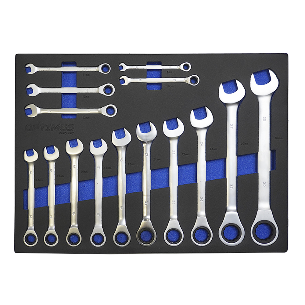 OPT-917P Тележка инструментальная, 7 полок с набором инструментов 289 пр, пластиковая столешница