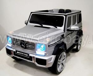 Детский электромобиль River Toys Mercedes-Benz-G65-AMG серебристый фото №1