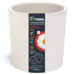 Горшок для цветов пластиковый 3,9л d-18,2см «Genius» с дренажной вставкой молочный