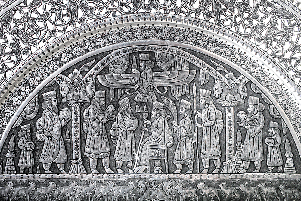 Блюдо галамзани чеканка ручная работа 230320261 Иран