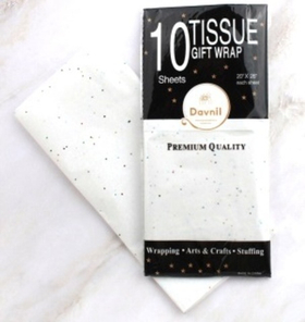 Бумага тишью мраморная с блестками 50х66 см (10 листов)