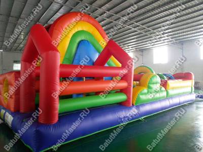 Надувная полоса препятствий "Цветное изобилие" 8*4*4 м