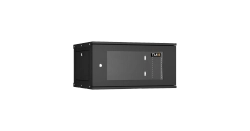 Шкаф настенный 6U, Ш600хГ450, стеклянная дверь, цельнометаллические стенки, темно-серый