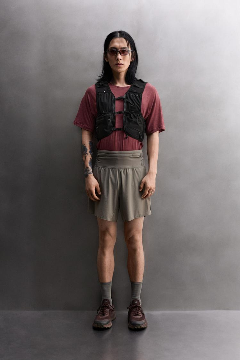 ZARA ШОРТЫ ДЛЯ ТРЕЙЛРАННИНГА 7”, АНТРАЦИТОВО-СЕРЫЙ