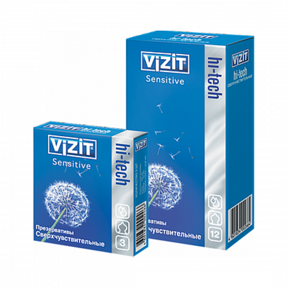 Презервативы VIZIT №12 Hi-tech Sensitive (сверхчувствит.)*12 шт
