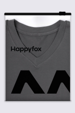 Женская футболка оверсайз с V-вырезом Happyfox