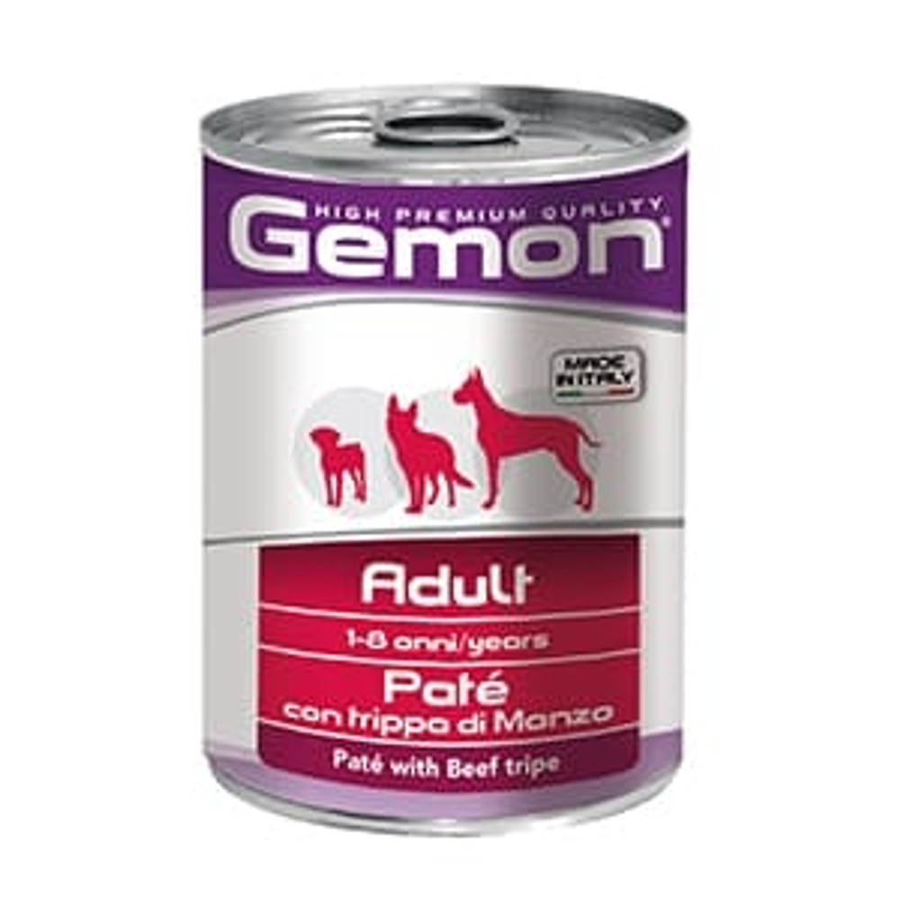 Gemon 400г Dog консервы для собак паштет говяжий рубец