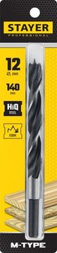 STAYER M-type, 12.0 x 140/85 мм, М-образная заточка, спиральное сверло по дереву (2942-140-12)