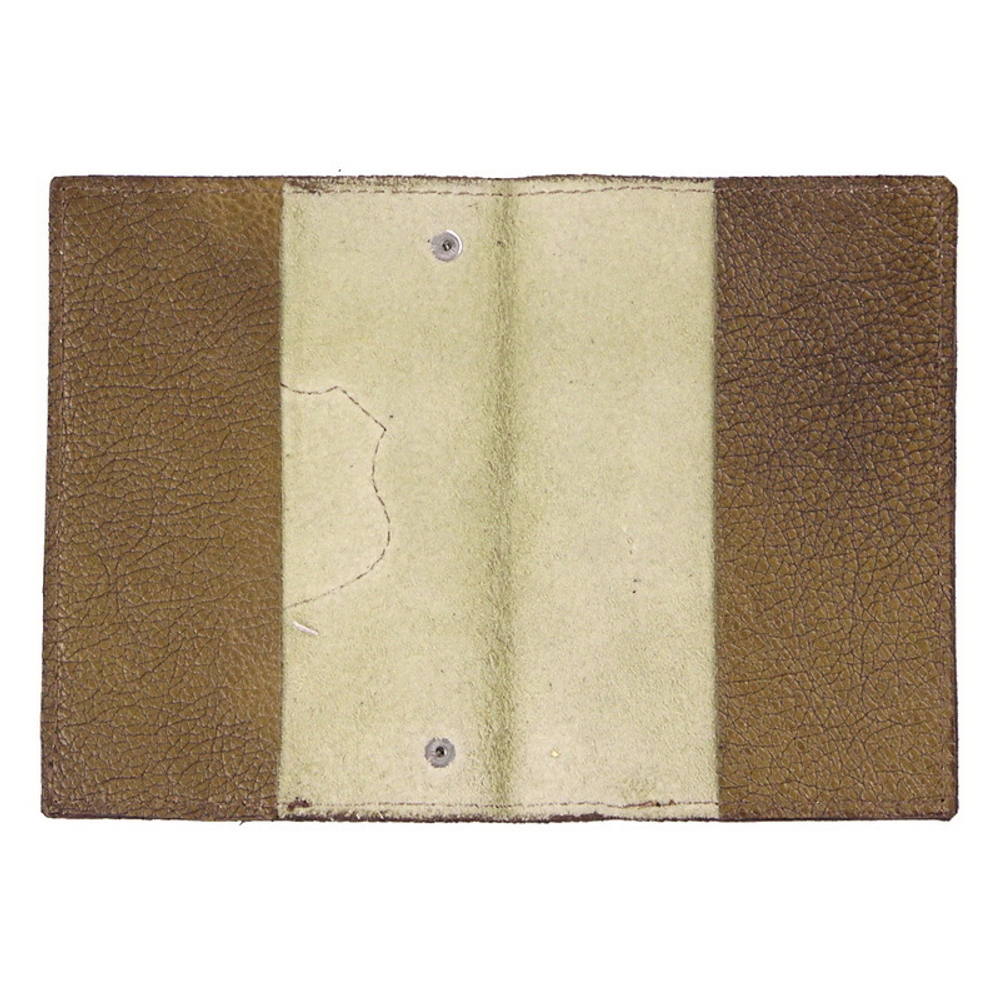 Обложка для паспорта Route 66 коричневая с клепками