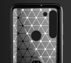 Чехол черного цвета на Motorola G8 Power, серия Carbon от Caseport