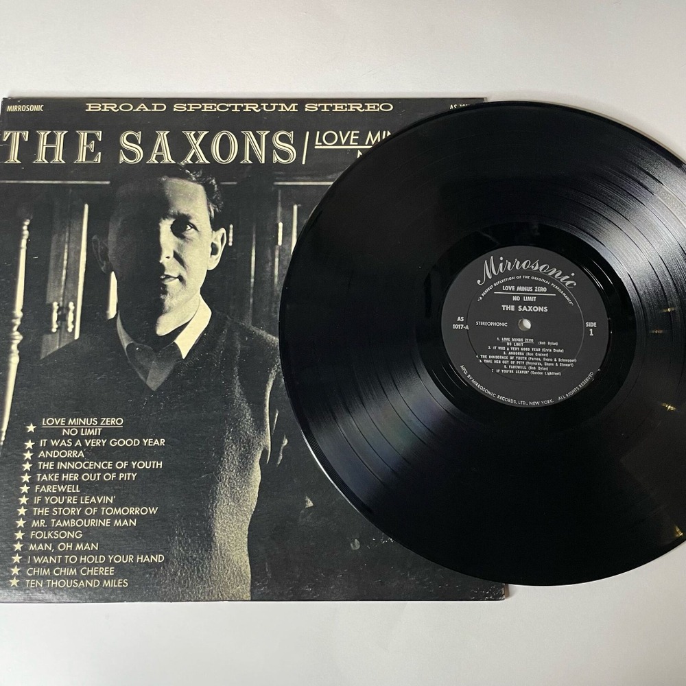 Винтажная виниловая пластинка LP The Saxons Love Minus Zero, No Limit (USA 1966)