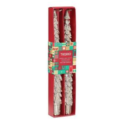 Набор из двух свечей золотого цвета из коллекции New Year Essential, 25 см