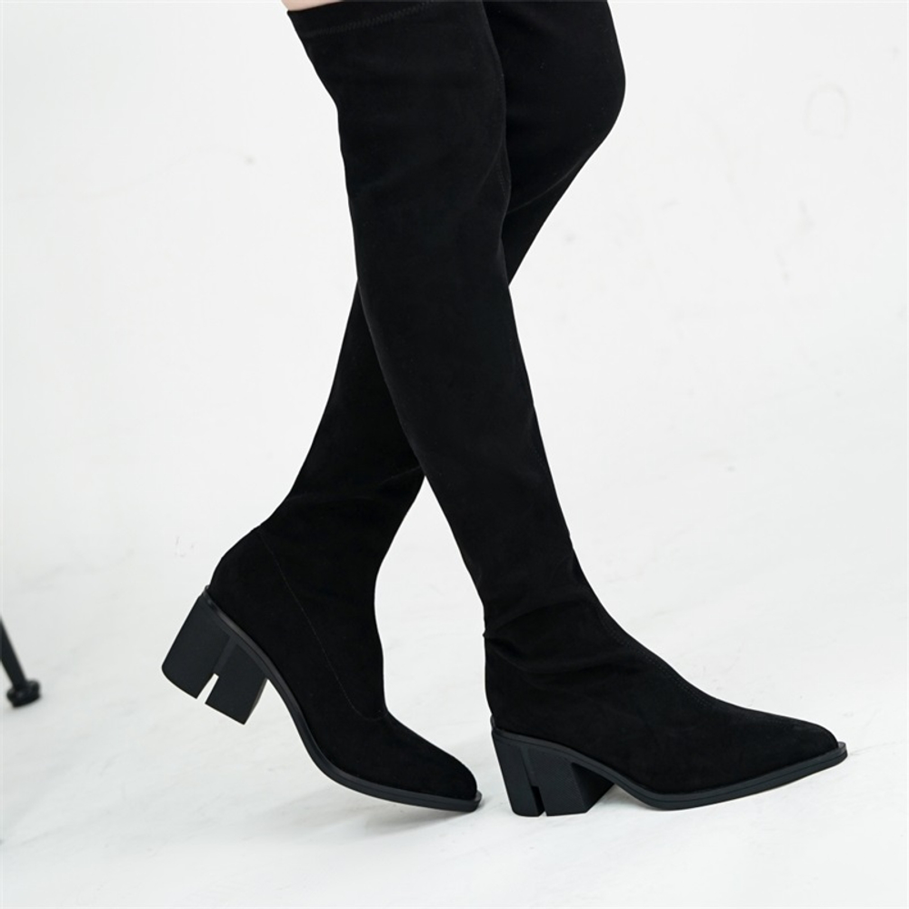 WUDASHU Over the knee Boots 5cm Women"s Black