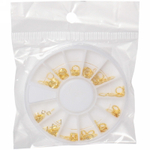 Украшение для нейл-арта «VivA Manicur- Ассорти дизайнов», цвет золото, в пакете, 7*7 см