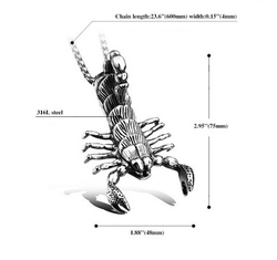 Подвеска Скорпион на цепочке Steelman 89826