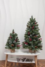 Настольная елка с ягодами "Очарование" (леска+пвх) высота 60 см / 90 см