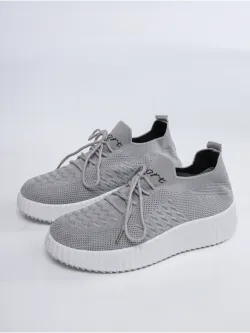 Слипоны на высокой подошве мокасины летние текстильные