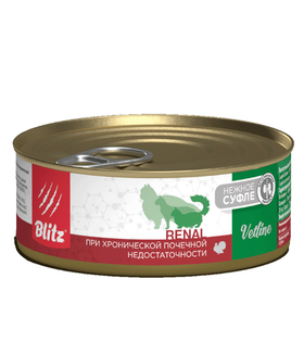 Blitz Vetline Renal (суфле) для кошек, при хронической почечной недостаточности, 100гр.