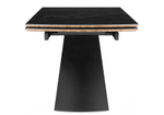 Керамический стол Woodville Симмонс 180(260)x90 shakespeare black, черный