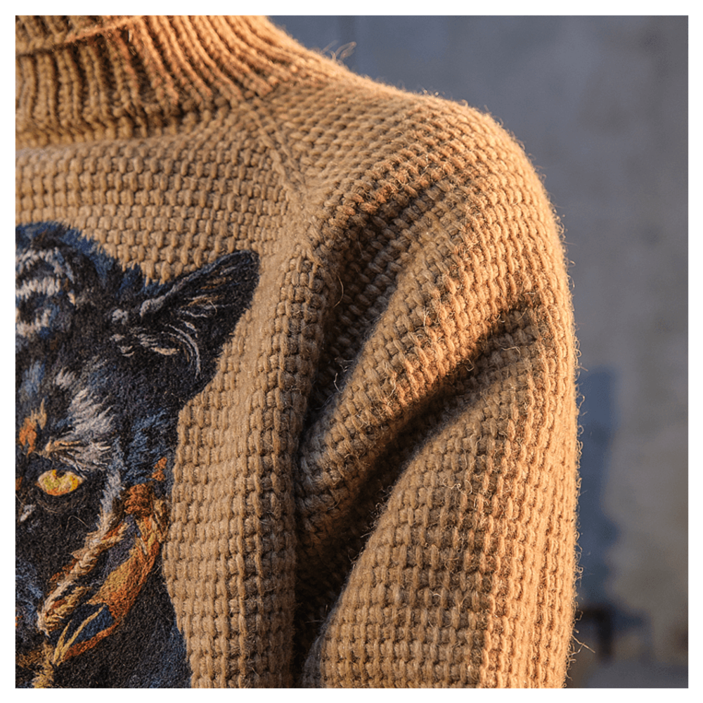 Шерстяной свитер «Сибирский душегрей» ягуар