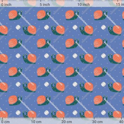 Милая улитка на голубом фоне by el_mirik_design 577 DPI